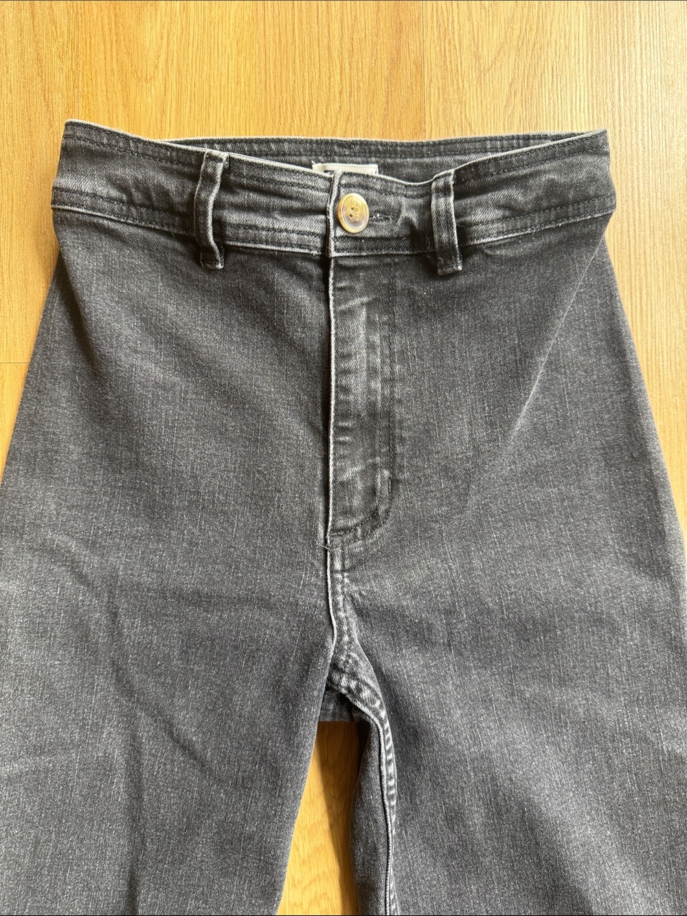 Billabong Size 25 0 High-Waist Black gray Wide-Leg Jeans - Picture 3 of 8